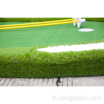 Mini golf personnel extérieur mettant des produits verts